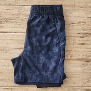 Kids Navy Blue Athletic Shorts